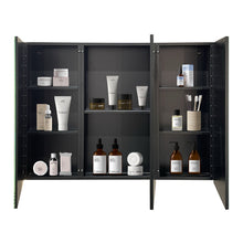 Cargar imagen en el visor de la galería, 39 x 28 Inches Medicine Cabinet Black Iron Cabinet bathroom with Mirror Wall Mount
