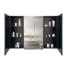 Cargar imagen en el visor de la galería, 39 x 28 Inches Medicine Cabinet Black Iron Cabinet bathroom with Mirror Wall Mount
