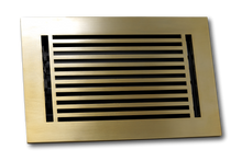 Load image into Gallery viewer, Cast Aluminum Linear Bar Vent Covers - Satin Brass
