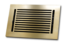 Load image into Gallery viewer, Cast Aluminum Linear Bar Vent Covers - Satin Brass
