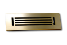 Load image into Gallery viewer, Cast Aluminum Linear Bar Vent Covers - Satin Brass
