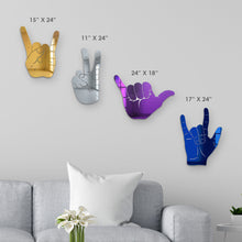 Carregar imagem no visualizador da galeria, Bundle |  4-Piece Set of Rock On, Hang Loose, I Love You and Peace Sign Hand Silhouettes
