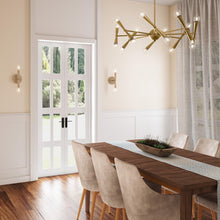 Load image into Gallery viewer, Mizu Mid-Century Modern Gold 2-Light Wall Sconce Light
