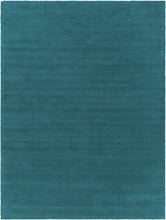 Carregar imagem no visualizador da galeria, Brockton Solid Teal Wool  Rug
