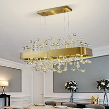 Carregar imagem no visualizador da galeria, MIRODEMI® Abbadia San Salvatore | Gold Rectangle Colorful Crystal Chandelier for Living room | S2024S
