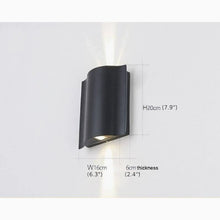 Carregar imagem no visualizador da galeria, Albiolo | Black Waterproof Outdoor Aluminum LED Wall Lamp
