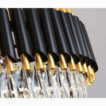 Load image into Gallery viewer, Alfonsine | Luxury Black Crystal Led Hanging Chandelier For Living Room
