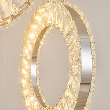 Load image into Gallery viewer, 3 Lights - Hanging LED crystal lamp for staircase, lobby, living space, stairwell
