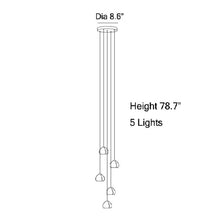 Load image into Gallery viewer, Cernobbio | Staircase Hanging Crystal Lamp
