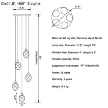 Cargar imagen en el visor de la galería, MIRODEMI® Tremezzo | Luxury Diamond Crystal Chandelier | S2024S
