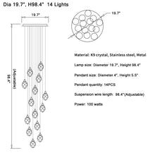 Load image into Gallery viewer, Luxury Diamond Crystal Chandelier
