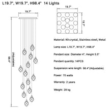 Cargar imagen en el visor de la galería, MIRODEMI® Tremezzo | Luxury Diamond Crystal Chandelier | S2024S
