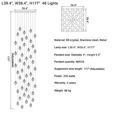 Load image into Gallery viewer, Luxury Diamond Crystal Chandelier
