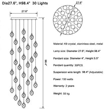 Load image into Gallery viewer, Luxury Diamond Crystal Chandelier

