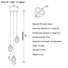 Cargar imagen en el visor de la galería, MIRODEMI® Tremezzo | Luxury Diamond Crystal Chandelier | S2024S
