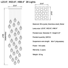 Load image into Gallery viewer, Luxury Diamond Crystal Chandelier
