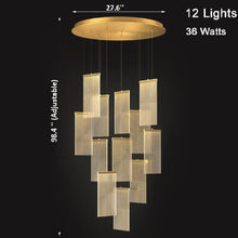 Carregar imagem no visualizador da galeria, Varenna | Gold Long Hanging Light Fixture
