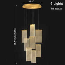 Carregar imagem no visualizador da galeria, Varenna | Gold Long Hanging Light Fixture
