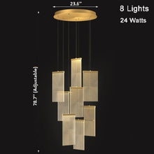 Carregar imagem no visualizador da galeria, Varenna | Gold Long Hanging Light Fixture
