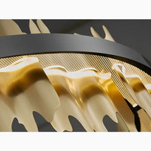 Load image into Gallery viewer, Creative Modern Black/Gold Circular Chandelier for Living Room
