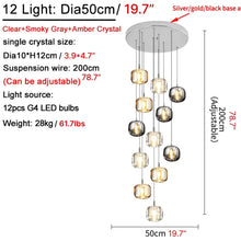 Load image into Gallery viewer, Grasse | Modern Led Crystal Hanging Light Fixtures
