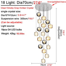 Load image into Gallery viewer, Grasse | Modern Led Crystal Hanging Light Fixtures
