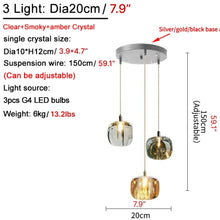 Carregar imagem no visualizador da galeria, MIRODEMI® Grasse | Modern Led Crystal Hanging Light Fixtures
