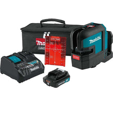 Carregar imagem no visualizador da galeria, Makita SK105DNAX 12V max CXT Lithium-Ion Cordless Self-Leveling Cross-Line Red Beam Laser Kit (2.0Ah)
