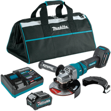 Carregar imagem no visualizador da galeria, Makita GAG14M1 40V max XGT® Brushless Cordless 4‑1/2” / 6" Paddle Switch Angle Grinder Kit, with Electric Brake (4.0Ah)
