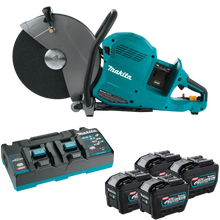 Carregar imagem no visualizador da galeria, Makita GEC01PL4 80V max (40V max X2) XGT® Brushless 14" Power Cutter Kit with 4 Batteries, AFT®, Electric Brake (8.0Ah)

