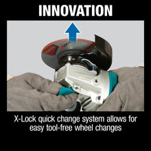 Carregar imagem no visualizador da galeria, Makita XAG26Z 18V LXT Lithium-Ion Brushless Cordless 4-1/2 / 5" Paddle Switch X-LOCK Angle Grinder
