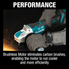 Carregar imagem no visualizador da galeria, Makita XAG26Z 18V LXT Lithium-Ion Brushless Cordless 4-1/2 / 5" Paddle Switch X-LOCK Angle Grinder
