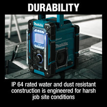 Carregar imagem no visualizador da galeria, Makita XRM10 18V LXT/12V max CXT Lithium-Ion Cordless Bluetooth Job Site Charger/Radio
