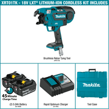 Carregar imagem no visualizador da galeria, Makita XRT01TK 18V LXT® Lithium‑Ion Brushless Cordless Rebar Tying Tool Kit (5.0Ah)
