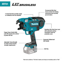 Carregar imagem no visualizador da galeria, Makita XRT01TK 18V LXT® Lithium‑Ion Brushless Cordless Rebar Tying Tool Kit (5.0Ah)
