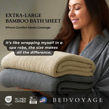Carregar imagem no visualizador da galeria, Bamboo Cotton Bath Sheet 3 Piece Set - Sand
