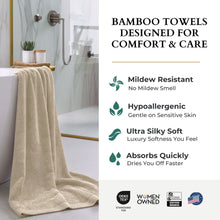 Carregar imagem no visualizador da galeria, Bamboo Cotton Bath Sheet / Beach Towel - Sand
