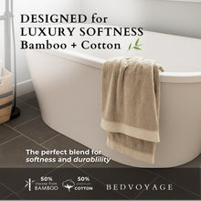 Carregar imagem no visualizador da galeria, Bamboo Cotton Bath Sheet / Beach Towel - Sand
