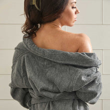 Load image into Gallery viewer, Bamboo Cotton Bath Robe  - Charcoal
