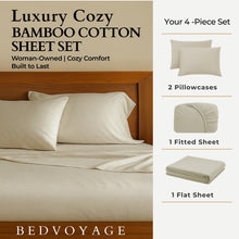 Carregar imagem no visualizador da galeria, Bamboo Cotton Bed Sheets - Sand
