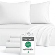Load image into Gallery viewer, Bamboo Cotton Bed Sheets - Snow

