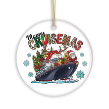 Load image into Gallery viewer, Merry Cruisemas Cruise Ship Theme Christmas Ornament
