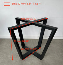 Load image into Gallery viewer, Simple Metal Table Base/Legs Matte Black
