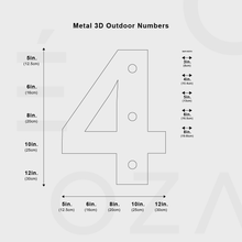 Load image into Gallery viewer, Metal 3D Outdoor Numbers
