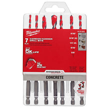 Carregar imagem no visualizador da galeria, Milwaukee 48-20-9052 7pc. SHOCKWAVE™ Carbide Hammer Drill Bit Kit
