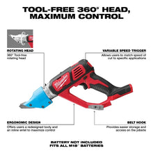 Carregar imagem no visualizador da galeria, Milwaukee 2636-20 M18™ 14 Gauge Double Cut Shear (Tool Only)
