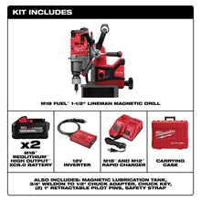 Carregar imagem no visualizador da galeria, Milwaukee 2788-22HD M18 FUEL™ 1-1/2" Lineman Magnetic Drill High Demand™ Kit
