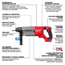 Carregar imagem no visualizador da galeria, Milwaukee 2916-20 M18 FUEL™ 1-1/4" SDS Plus D-Handle Rotary Hammer w/ ONE-KEY™
