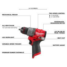 Carregar imagem no visualizador da galeria, Milwaukee 3403-22 M12 FUEL™ 1/2" Drill/Driver Kit
