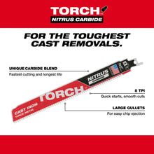 Carregar imagem no visualizador da galeria, Milwaukee 48-00-5562 9" 7TPI The TORCH for CAST IRON with NITRUS CARBIDE 5PK
